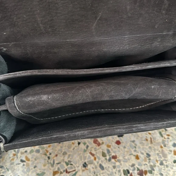 Suede CARRIEL unix bag - hidden pockets